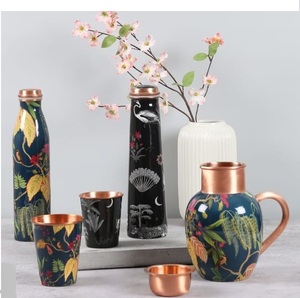 High Standard Quality 100% Pure <b>Copper</b> Water <b>Bottle</b> Enamel Finishing Hot Water Storage Direct <b>Drinking</b> <b>Bottle</b> - Product Image 5