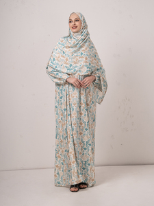 Vestido Hijab Personalizado de Fábrica, Estampado Floral, Alta Calidad, Abaya Islámica para Oración, Dubai, Eid, Musulmán, Árabe, Elegante para Mujer - Product Image 3
