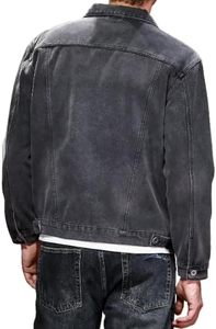 Veste d'hiver, meilleur fabricant de vestes en jean pour hommes, couleur unie, service OEM personnalisé, dernier style, denim teint uni - Product Image 3