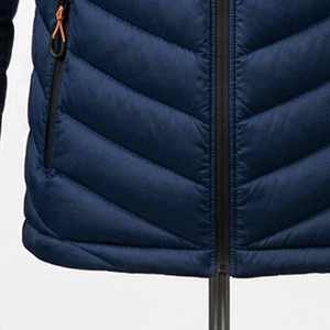 Women's <b>Quilted</b> Jacket Solid Color Hooded Full Sleeve Zipper Closure Winter Warm Polyester <b>Wadding</b> Regular Length - Product Image 3