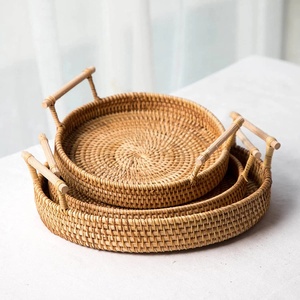 Plateaux de service en rotin de qualité supérieure pour chocolat, présentoirs pour repas à domicile ou au restaurant, qualité supérieure - Product Image 4