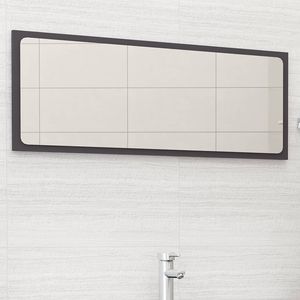 Modern Rectangular <b>Bath</b> <b>Mirror</b> <b>Mirror</b> Grey Engineered Wood with Acrylic Contemporary Design - Product Image 1