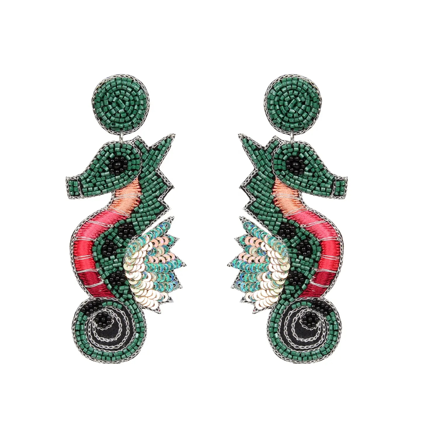 Designer Handgemaakte Gehaakte Zaad Kraal Mode Multi-Color Oorbellen Kunstmatige Sieraden Voor Vrouwen Oorbellen