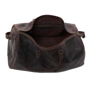Bolsa de Viaje de Cuero Genuino de Calidad de Exportación, Estilo Vintage, Bolsa de Fin de Semana Unisex, Capacidad de 36-55L, Cierre de Cremallera, Ligera, LDB-0266 - Product Image 6
