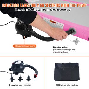 Tappetino Gonfiabile per Ginnastica - Materassino da 4 Pollici di Spessore con Pompa Elettrica e Tappetini per Allenamento - Product Image 4
