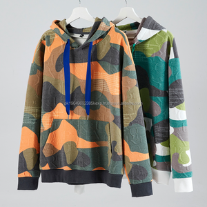 Sudadera con Capucha de Punto Camuflada, Teñida, con Múltiples Bolsillos, de Alta Calidad - Product Image 1