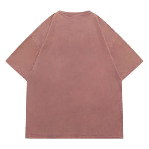 Camiseta Extra Grande de Algodón Rosa Mate de Alta Calidad OEM, Corte Holgado, Estilo Urbano para Hombre - Product Image 2