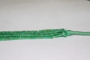 Cuentas naturales facetadas de crisoprasa Rondelle, piedras preciosas verdes de 3mm, artículo Suelto - Product Image 3