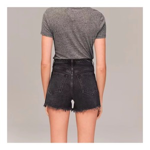 Women's High Waist Skinny Fit <b>Denim</b> Jeans Shorts Custom <b>Stretch</b> Casual Y2K Streetwear Summer OEM ODM Private Label - Product Image 4