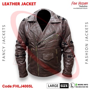 แจ็กเก็ตหนังวัวสำหรับผู้ชาย, แจ็กเก็ตหนังวัวให้ความอบอุ่นเสื้อแจ็คเก็ตกันลมคุณภาพเยี่ยมมีให้เลือกทุกสี - Product Image 4