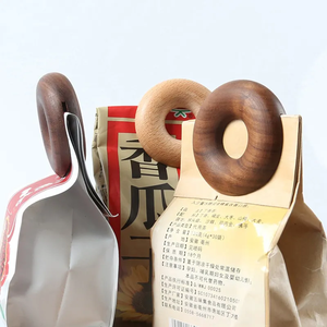 Clip de Sellado de Bolsas de Madera Maciza Tipo Donut, Reutilizable, de Madera de Haya, para Oficina, Snacks y Alimentos, Precio Económico al por Mayor - Product Image 5