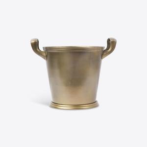 Stainless Steel Ice <b>Bucket</b> With Ram Head Handles Round Classic Style Silver Finish <b>5</b> <b>Litre</b> Capacity Wine Chiller <b>bucket</b> For Sale - Product Image 3