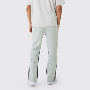 Pantalones Deportivos Rectos con Cordón en la Cintura y Estampado de Letras Personalizado, Pantalones Jogger Holgados - Product Image 2