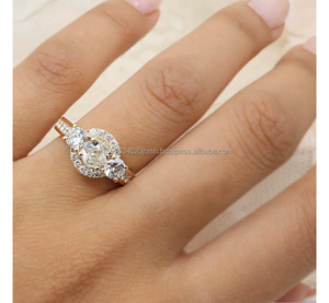 Anillo Unisex de Oro Amarillo de 14k con Diamantes Cultivados en Laboratorio IGI, Diseño Vintage, Hecho a Mano, con Engaste Tensionado, para Boda/Compromiso, Regalo de Aniversario - Product Image 2