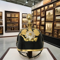 Pickelhaube militaire prussien impérial allemand, casque à pointes poli avec aigle, pour officier militaire de la Première Guerre mondiale, reconstitution historique médiévale