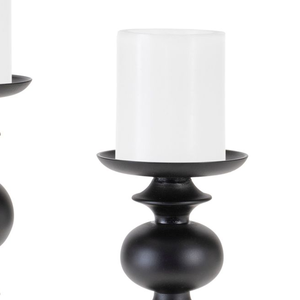 Candelabro Decorativo de Metal para Decoración del Hogar, Portavelas de Pilar Decorativo de la Mejor Calidad, Aluminio Fundido Negro, Hecho a Mano y Personalizado - Product Image 4