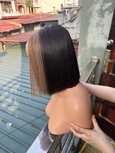 Vente flash pour perruque Bob 100% cheveux humains vierges super double trame, cheveux raides, toutes les couleurs, perruque en dentelle complète - Product Image 6