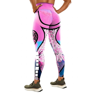 Leggings Deportivos Personalizados al por Mayor para Mujer, Estampado Colorido, Cintura Alta, Ecológicos, de Spandex/Poliéster, Sublimados, para Fitness, Yoga y Estiramiento - Product Image 2
