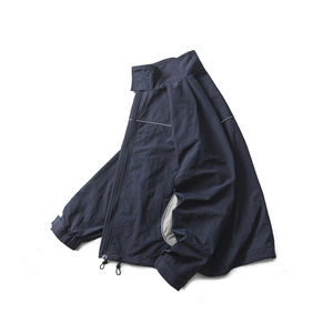 Chaqueta Cortavientos Impermeable con Capucha y Media Cremallera, Diseño Colorblock, Material de Nylon, Estilo Casual Unisex, Venta al por Mayor, para Actividades al Aire Libre - Product Image 3