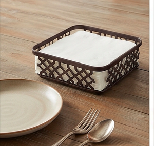 Porte-serviettes moderne en plastique avec motif en treillis pour l'organisation de la table, articles de cuisine, usage domestique, cadeaux et hôtels - Product Image 4