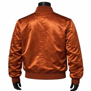 Chaquetas Varsity de Seda Satinada de Moda, Venta al Por Mayor, Impermeables, con Logotipo Personalizado, Chaqueta de Seda Satinada para Hombre - Product Image 3