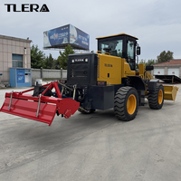 Loader Roda Multifungsi Pertanian 3 Ton Langsung dari Pabrik dengan Rotary Tiller Terpasang di Belakang