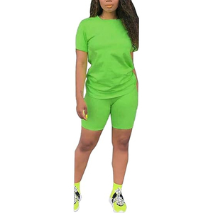 Women Trendy Biker Shorts and Loose T Shirt <b>Matching</b> Set Summer Casual Streetwear Outfit - Product Image 5