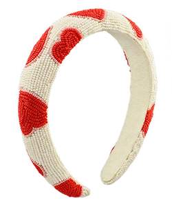 Diadema de moda rosa con nudo, de lujo, con pedrería y bordado de cuentas de corazón, turbante de moda para mujer, aro para el pelo para fiesta - Product Image 6