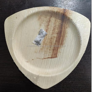 Plats de riz carrés biodégradables jetables en feuille de palmier Areca utilisables en une seule fois Assiettes écologiques pour le service alimentaire pour les mariages - Product Image 3