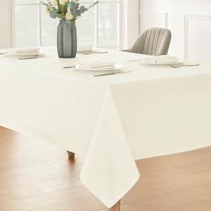 Nappe rectangulaire 52x70 pouces en lin texturé, imperméable, résistante aux taches et aux plis, lavable, tissu décoratif pour la décoration de la maison - Product Image 1