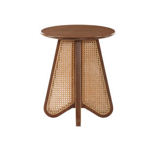 Table d'appoint rustique en bois massif pour meubles de salon - Product Image 2