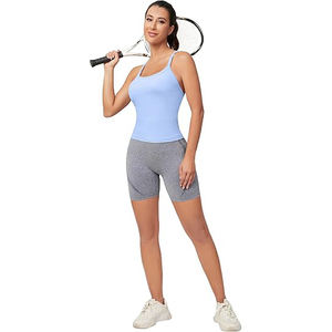 Camiseta sin mangas para mujer, construcción sin costuras, ligera, elástica, transpirable, para gimnasio, fitness, ropa informal. - Product Image 2