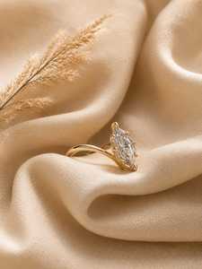 Anillo de Compromiso Solitario con Diamante Cultivado en Laboratorio de Corte Marquesa de 3 Quilates, Oro Sólido, Joyería Fina, Certificado IGI, Color E, para Mujer - Product Image 6