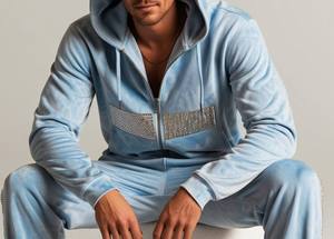 Survêtements Homme Personnalisables Légers Hiver Streetwear 100% Coton Coupe-Vent Couleur Unie Strass Prix de Gros Style - Product Image 2