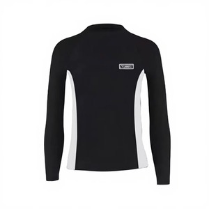 Tiyon <b>Mens</b> Rash Guard UV Sun Protection Long Sleeve Diving Suits Quick Dry <b>Compression</b> <b>Shirts</b> Polyester 180g - Product Image 6