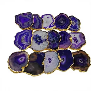 Natural Purple <b>Agate</b> <b>Coaster</b> Handmade <b>Agate</b> <b>Coasters</b> Wholesale Natural <b>Agate</b> Slices Buy Online From Amayra Crystal Exports India - Product Image 1