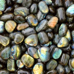 Piedras caídas de labradorita, venta al por mayor, piedras preciosas de ágata de cristal curativo Natural, piedras de caída de labradorita para Decoración - Product Image 1