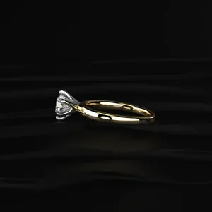 High Quality 1 Ct Round Diamond Solitaire Engagement <b>Ring</b> for Women with SGL Certified VVS-VS Clarity From <b>Indian</b> Supplier - Product Image 3