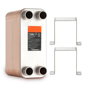 Scambiatore di calore a piastre brasate 5x12 pollici, 80 piastre in rame/acciaio inossidabile 316L, nuovo scambiatore acqua-acqua per riscaldamento olio - Product Image 1