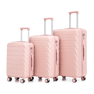 Valise trolley 3-en-1 en ABS et PC, 20, 24 et 28 pouces, légère, avec poignée télescopique en fer et alliage, pour valise rose avec serrure TSA - Product Image 1