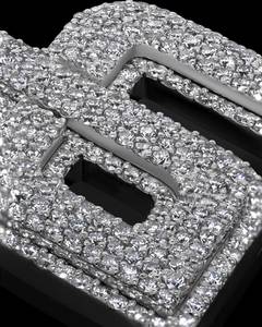 <b>Letter</b> Moissanite Claw Setting Pendant Ivy Cubic Zirconia Charm <b>Gold</b> Plated Jewelry for Party Occasions - Product Image 2