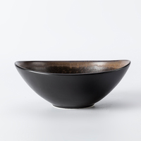 Bol en céramique de style antique Yayu, forme bateau irrégulière, pour chocolat, sushi, fruits, collations, petit plat de service, OEM ODM acceptés