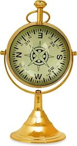 UNICORN HANDICRAFTS Horloge Ancre Nautique Vintage Traditionnelle, Design Roue de Bateau, Mouvement Mécanique, Durable, Portable, Métal, Uttar - Product Image 3