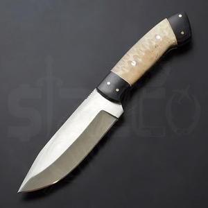 OEM Custom Handmade D2 Steel Hunting Skinner <b>Knife</b>, <b>Bone</b> <b>Handle</b> Fixed Blade Camping Outdoor EDC <b>Knife</b> with Leather Sheath Gift - Product Image 3