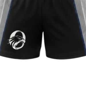 Ensemble short et maillot de netball sublimé noir et gris pour homme – Vêtements de sport légers en polyester pour l'entraînement et les matchs - Product Image 6