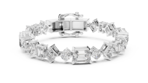 10Kt White <b>Gold</b> Multi Shape Diamond Bracelet 24 Stones 20.07Ct High Jewelry Luxury Couture Statement Bridal Party Wear Luxe - Product Image 5