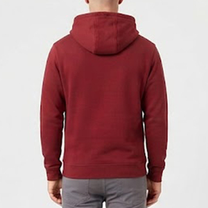 เสื้อฮู้ดสีแดงพิมพ์ลายการ์ตูนหมีสำหรับผู้ชายรุ่นใหม่ล่าสุด สวมใส่สบายๆ ในฤดูใบไม้ร่วง ทรงปกติ ผ้าฝ้ายถัก โลโก้ด้านหน้า - Product Image 2