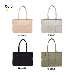 Lindsey Crinckle Premium <b>Waterproof</b> Tote Bag Women Casual Minimalist Lightweight Handbag Zip Closure Two Handles Daily Use Shop - Product Image 6