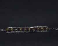 Pulsera Ajustable de Plata Alemana con Ojo de Tigre, Gema Natural de Ojo de Tigre, Hecha a Mano, de Lujo, para Mujer, Gema Rafay, 200g, Joyería