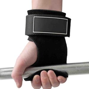 Black Weightlifting <b>Wrist</b> <b>Wraps</b> <b>Gym</b> <b>Wrist</b> Straps Leather Lifting Support for Strength Training - Product Image 3